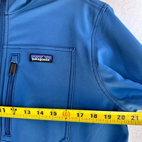 Patagonia Soft Shell Jacket Mens Medium Blue Full Zip Hiking Camping Outdoors - Picture 9 of 14